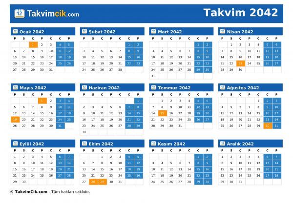 Takvim 2042