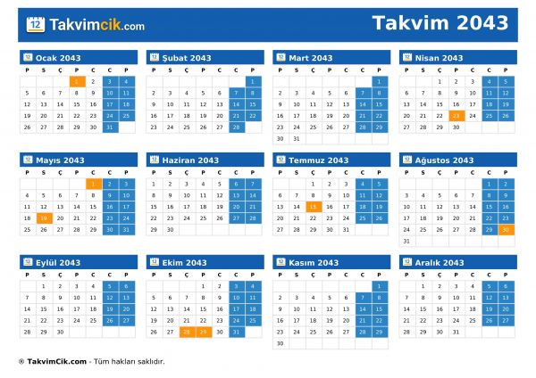 Takvim 2043